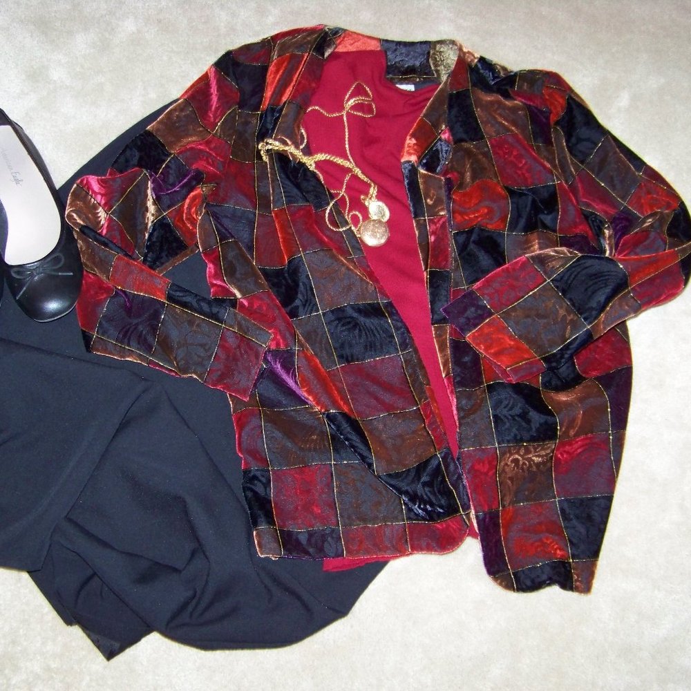 Willow Ridge Patchwork Blazer/Jacket Size 12 - image 1